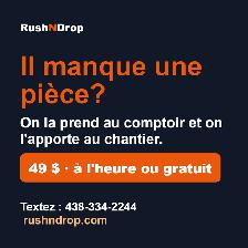 Pièces urgentes livrées / Rush parts pickup - Montréal - 49 $
