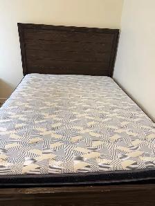 Queen Bed with Frame and Mattress