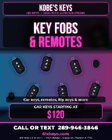 Key Fobs, Remotes & Flip Keys - Kobe Keys