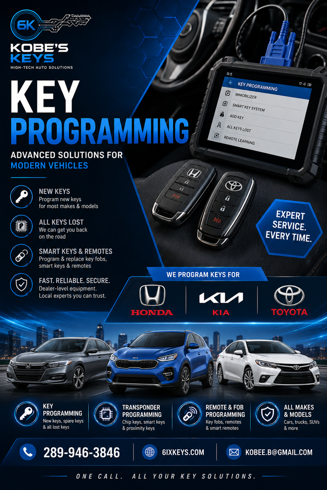 Car Key Programming - Toyota, Honda, Kia & More
