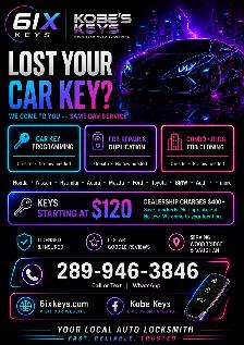 Car Key Replacement Woodbridge / Vaughan - $120