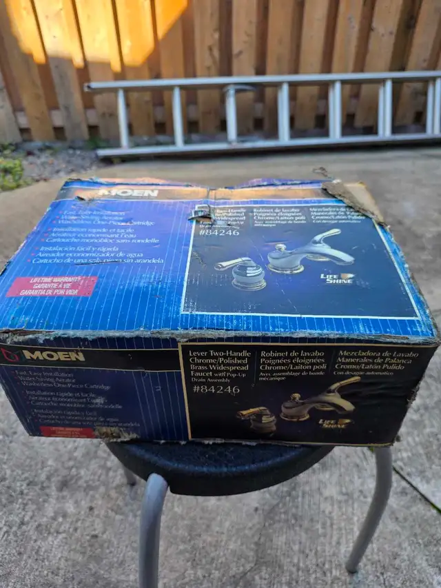 Brand New Moen Monticello Widespread Bathroom Faucet (#84246)