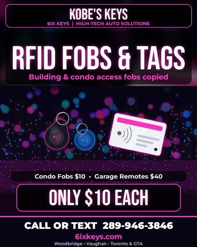 RFID Fobs & Tags Copied - Condo & Building Access $10