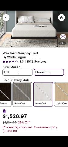 MURPHY BED (QUEEN)  NEW IN BOX - Photo 4