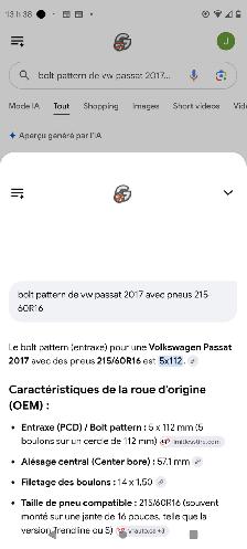 215-60R16x4 pneu hiver Toyo-jante Volkwagen Passat 2017 - Photo 3