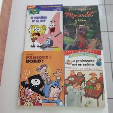 12LIVRES NEUFS JEUNESSE 4à8ans PANIQUE BORD:PROFESSEUR: $3.00CHA