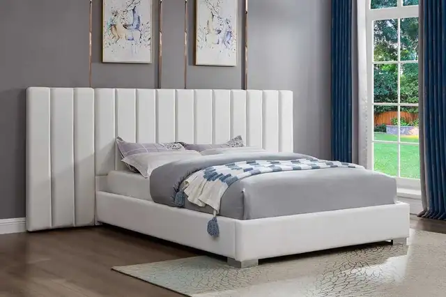No Tax - contemporary velvet queen bed  bed  queen bed