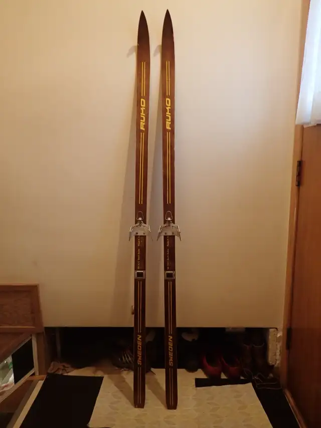 Vintage Ruko Wooden X Country Skis
