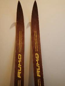 Vintage Ruko Wooden X Country Skis - Photo 2
