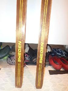 Vintage Ruko Wooden X Country Skis - Photo 4