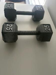 25lbs Hex Dumbbells (Pair) - Photo 2