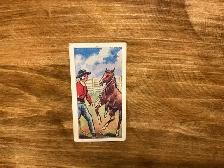 1961 Barratt "THE WILD WEST" THE HORSE Tobacco Card # 16 !