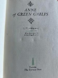 Anne of Green Gables book