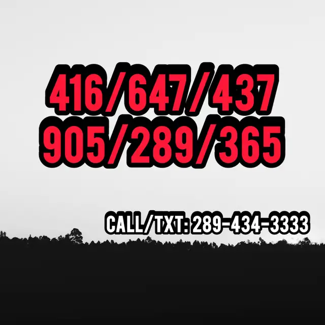 416/647/437/905/289/365 Phone Number Memorable Vip Phone Numbers