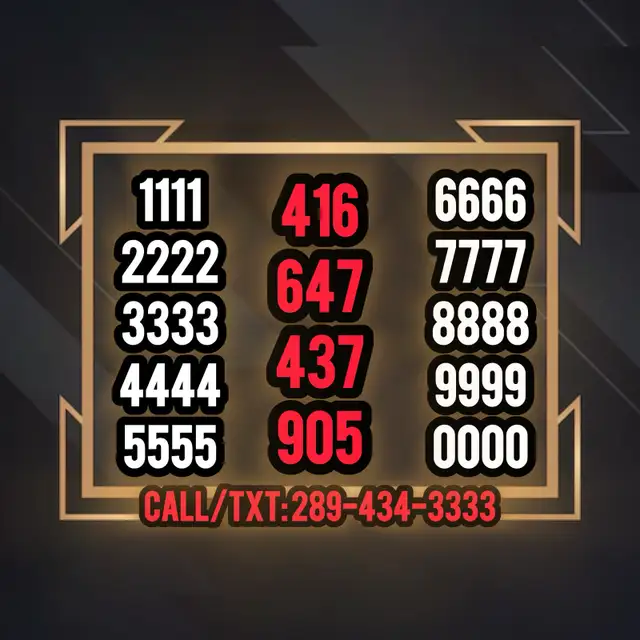 Same Digits Phone Numbers 416/647/437/905 Vip Phone Numbers