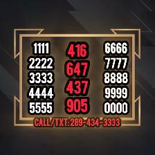 Same Digits Phone Numbers 416/647/437/905 Vip Phone Numbers