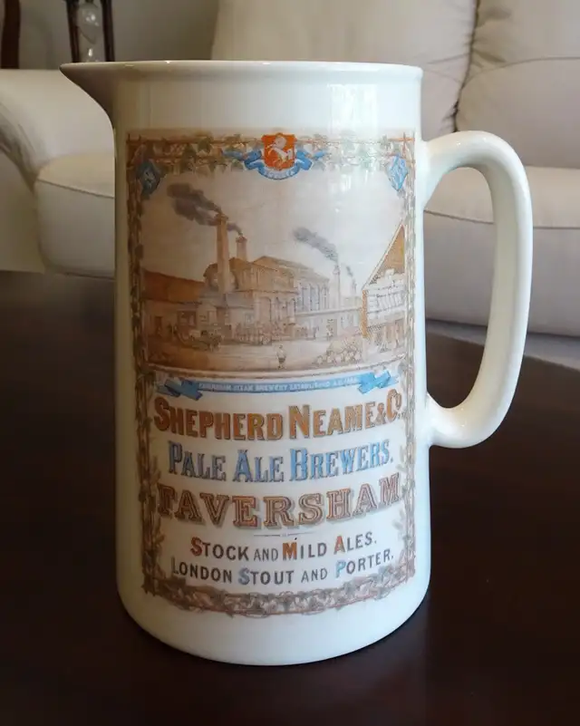 Vintage Shepherd Neame & Co. Ceramic 2-Pint Pitcher - Pristine