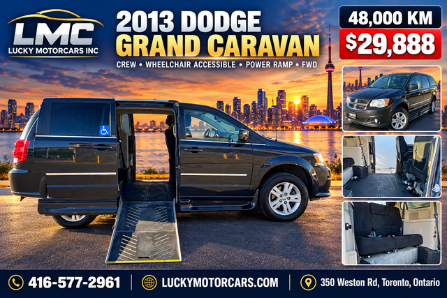 2013 Dodge Grand Caravan CREW-WHEELCHAIR ACCESSIBLE-POWER RAMP
