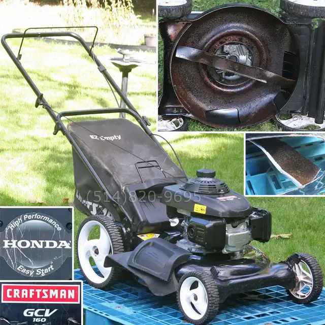 Tondeuse à gazon Honda 160cc roues hautes avec sac SUPER BELLE
