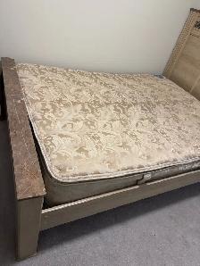Queen bed frame and mattress - Photo 2