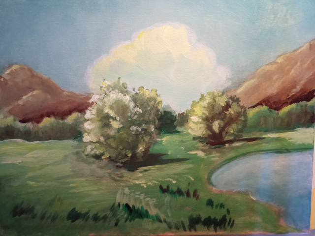 Painting Acrylic On Canvas Landscape