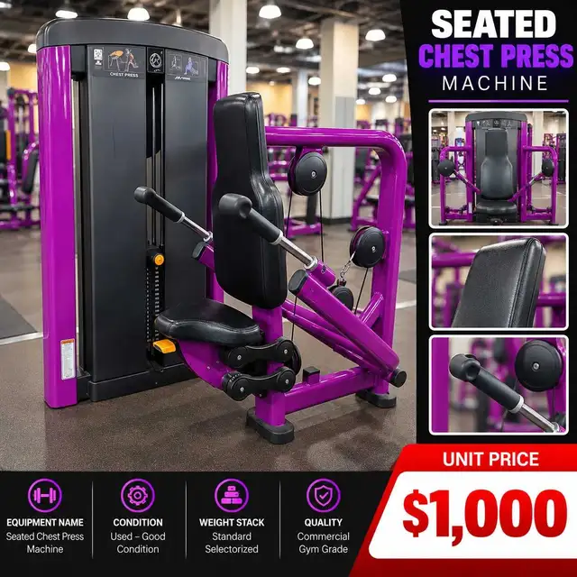 Commercial Seated Chest Press Machine – Gym Equipment