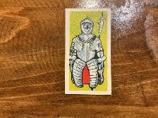 1961 Cadet Sweets ARMS AND ARMOUR Trading Card # 4 !