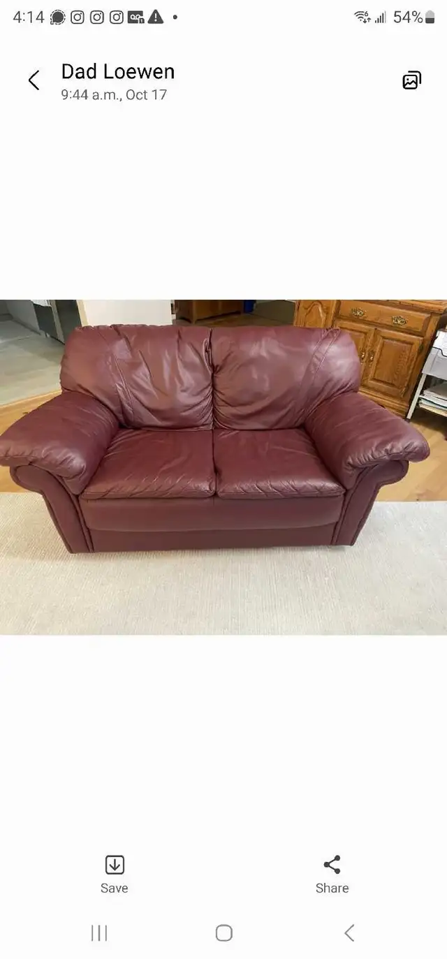 Love Seat, Leather