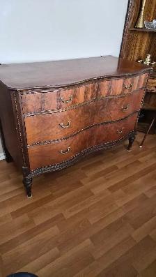 Burl Wood Dresser Set – Serpentine Front (Highbo - Photo 4