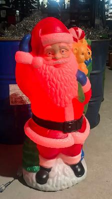 Vintage "Santa Claus" Plastic Blow Mold (w Working Light) - Photo 2