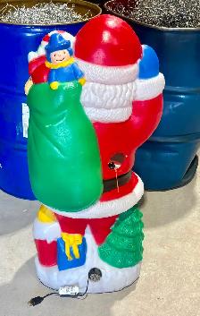 Vintage "Santa Claus" Plastic Blow Mold (w Working Light) - Photo 4