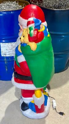 Vintage "Santa Claus" Plastic Blow Mold (w Working Light) - Photo 5