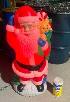 Vintage "Santa Claus" Plastic Blow Mold (w Working Light) - Photo 10