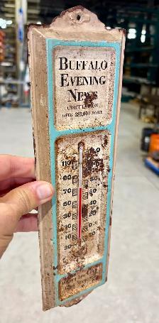 Vintage Advertising Thermometer (Buffalo Evening News Newspaper)
