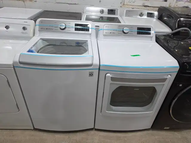 WOW! LG 27' White Top-Load Washer & Front-Load Electric Dryer