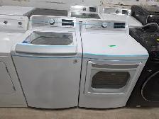 WOW! LG 27' White Top-Load Washer & Front-Load Electric Dryer