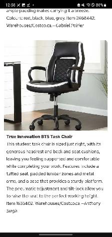 True Innovations Black & White Task Chair - Photo 4