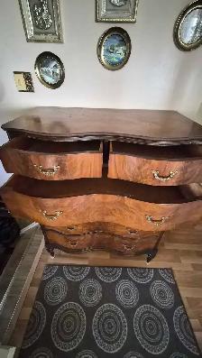 Matching Vintage Burl Wood Dresser Set - Photo 2
