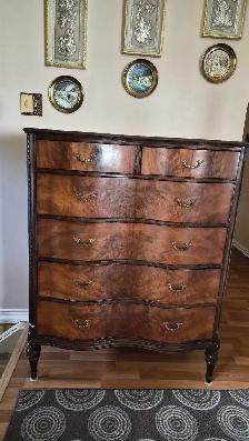 Matching Vintage Burl Wood Dresser Set - Photo 4