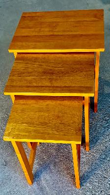 Vintage MCM-Style Nesting Wood Tables - Photo 2