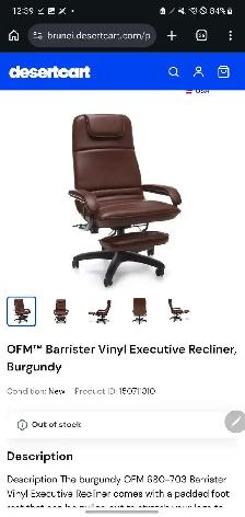 OFM Barrister Executive Reclining Office Chair - Photo 5