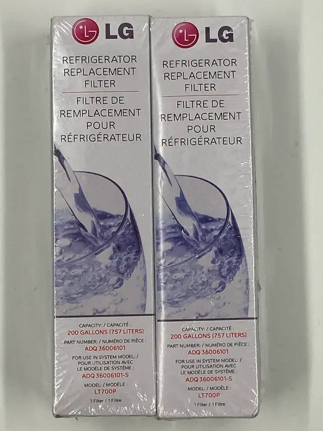 2-Pack LG LT700P Genuine Replacement Refrigerator Water Filters
