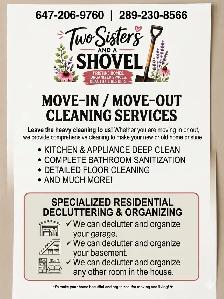 Two Sisters And A Shovel. Move In / Move Out Cleaning.