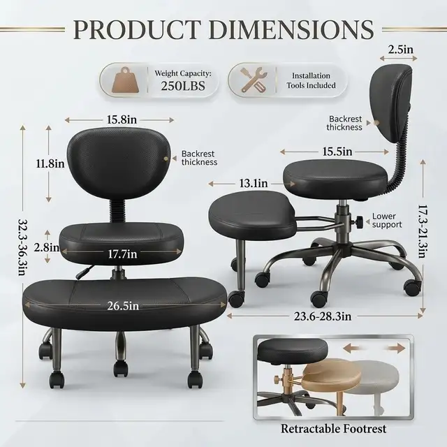 Brand New Ergonomic Cross-Legged Office Chair $79