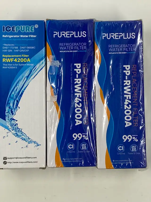 3-Pack RWF4200A Refrigerator Water Filters. Brand new, Sealed