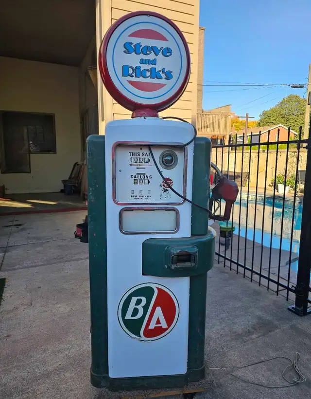 Old vintage gas pump
