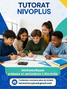 Tutorat en mathématiques – Primaire et secondaire | Montréal
