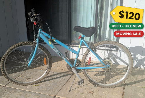 Women's Blue Mountain Bike - Like New - Moving Sale