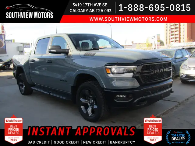 2021 Ram 1500 5.7 L V8 Big Horn 4x4 Crew Cab 5'7' Box | Leather