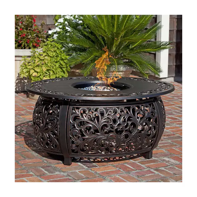 Paramount Cast Aluminum Oval Propane Fire Table Fp-271
